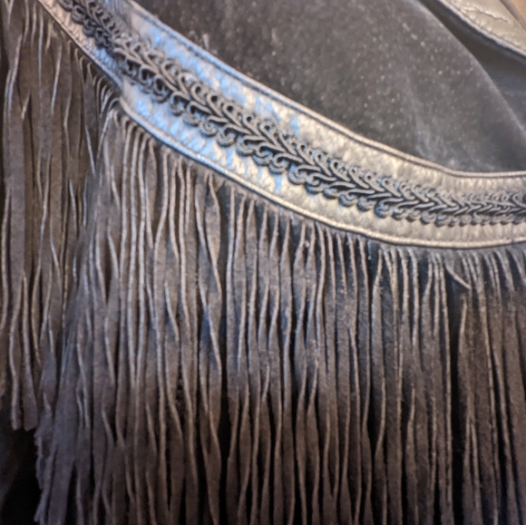 Fun Vintage Black Suede Fringe Jacket by Wilson Leather Experts - Picture 5 of 13